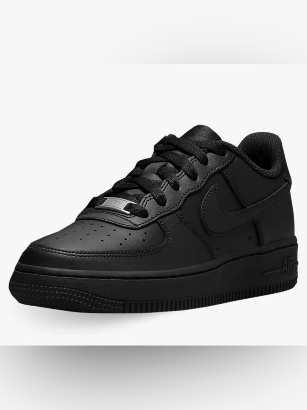 Nike Air Force 1 Black Low-Top Sneakers | 3.5Y (Big Kid)